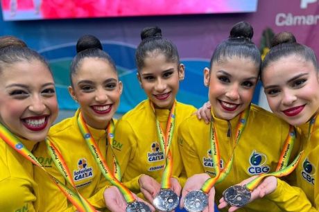 Brasileiras levam prata em etapa da Copa do Mundo de Ginástica Rítmica