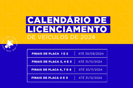 Prazo de licenciamento para veículos com finais de placa 1 e 2 termina segunda-feira (30/9)