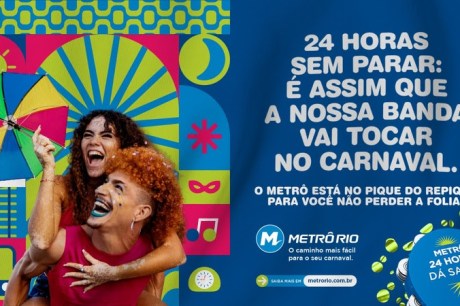 Operação 24 horas do MetrôRio: composições circulam sem interrupção até quarta-feira (5/03)